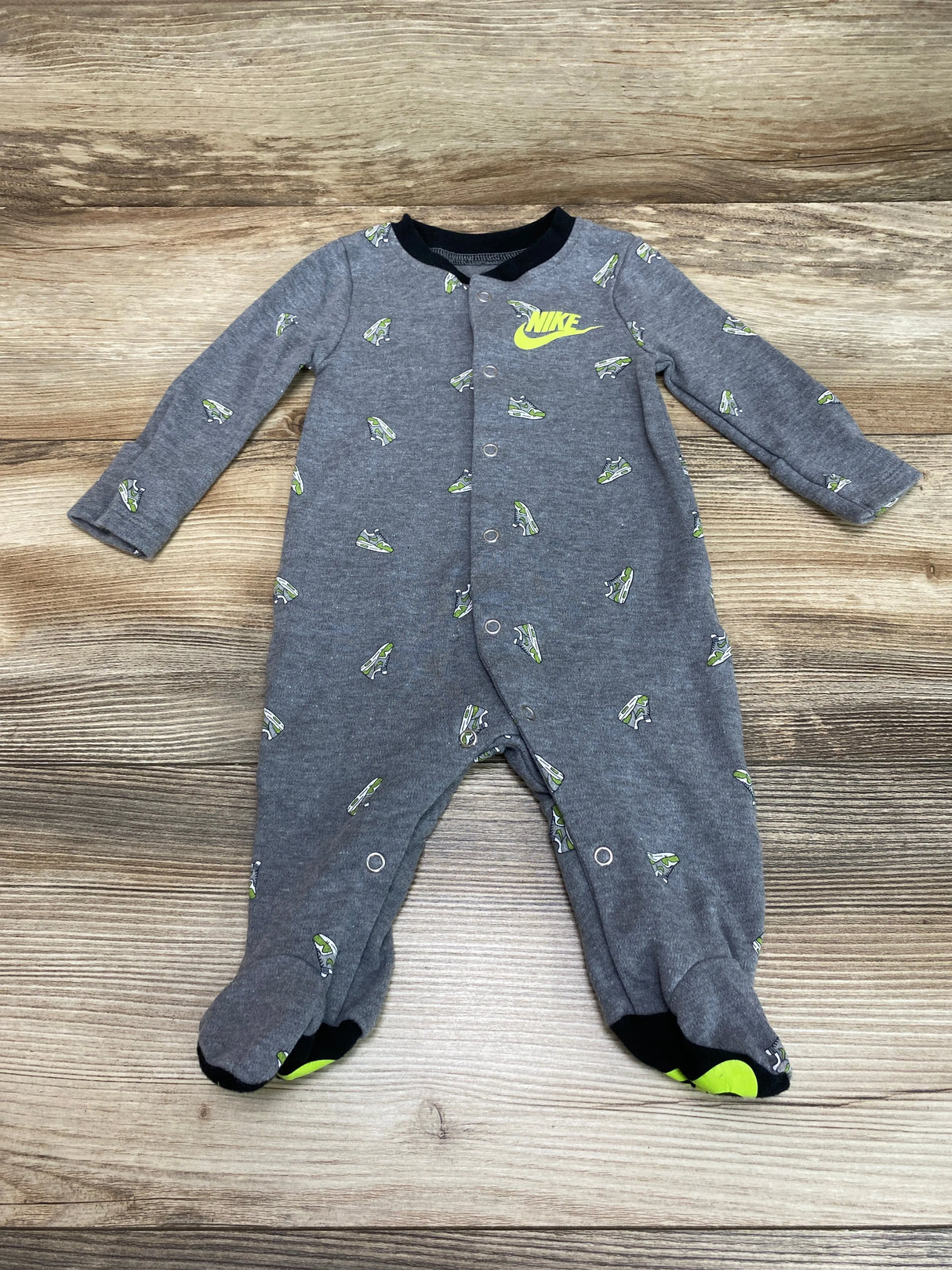 Nike Shoe Print Sleeper Grey sz 3m