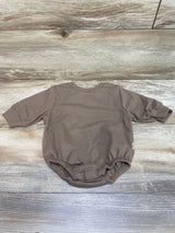 Easy-Peasy Sweatshirt Romper Brown sz 0-3m