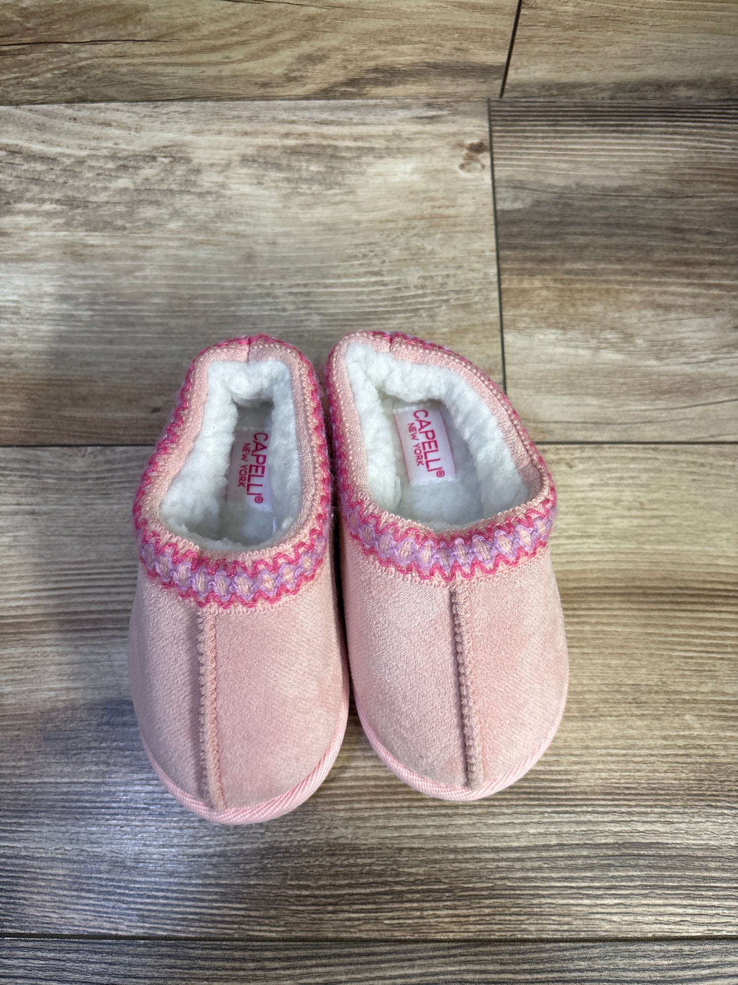 Capelli Faux Fur Lined Slippers Pink sz 7c