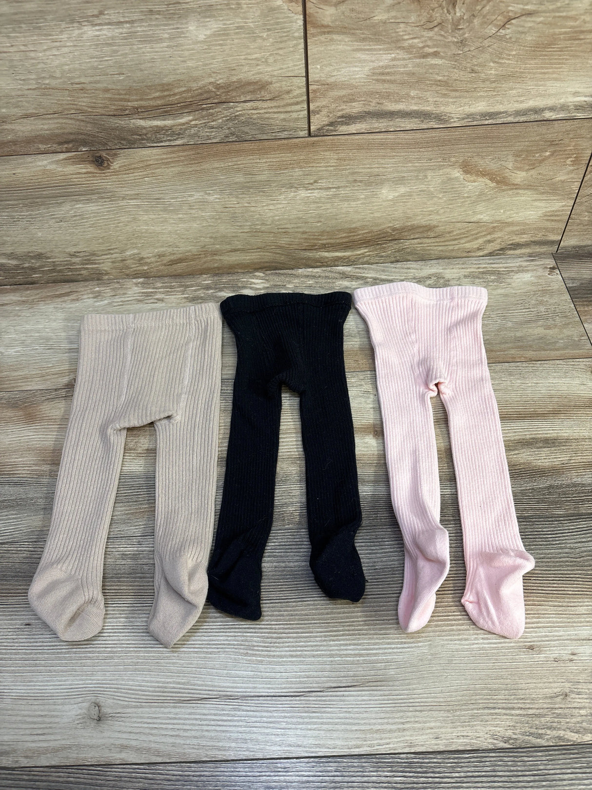 3pk Ribbed Sweater Knit Leggings Tan sz 6-12m