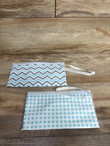 CAIDI Portable Wet Wipe Pouch 2pk, Blue