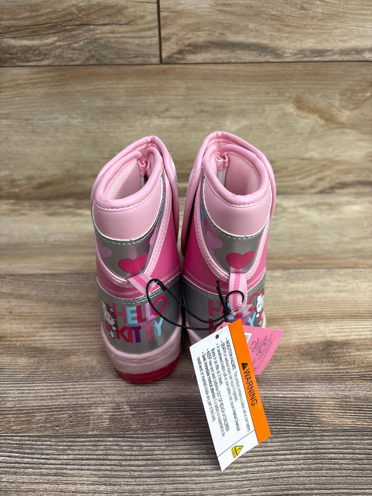 NEW Hello Kitty Light-Up Winter Snow Boots Pink sz 8c