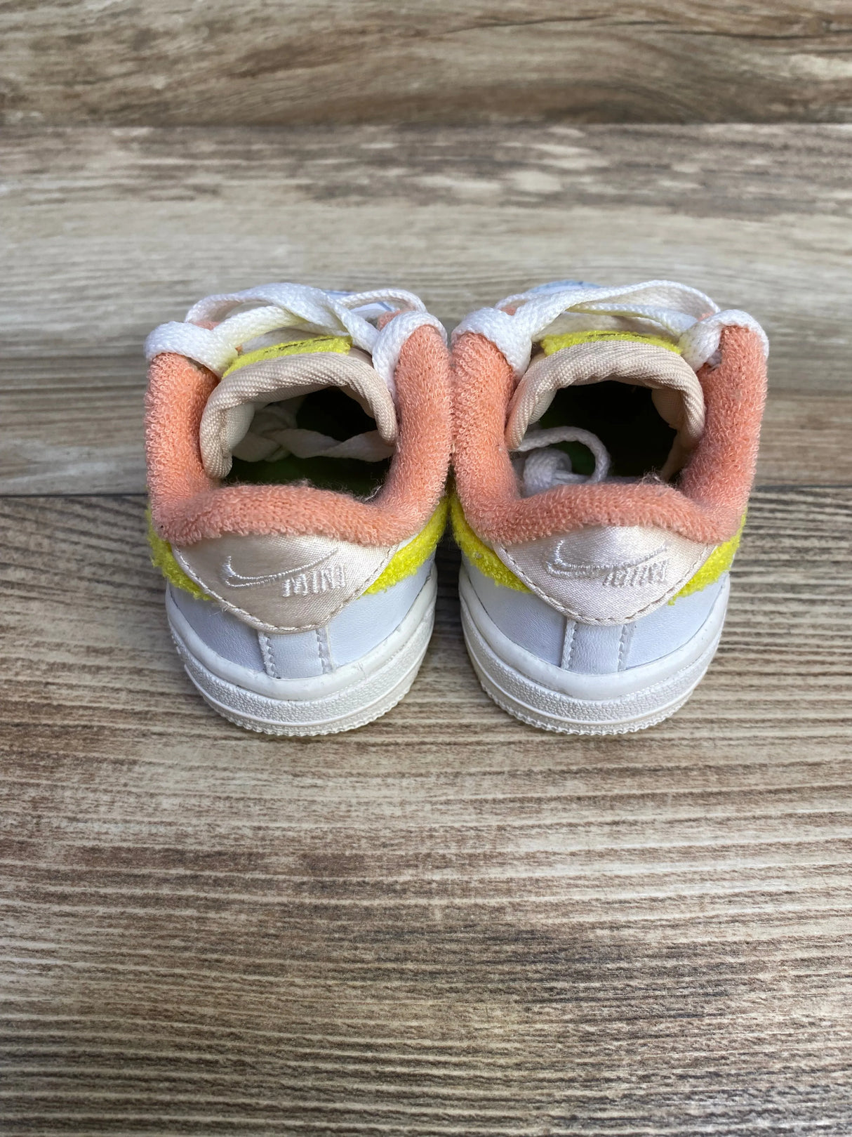 Nike Force 1 LV8 TD 'White Yellow Strike' Sneakers sz 2c