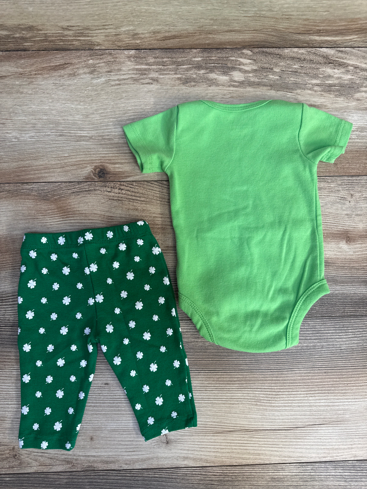 Celebrate St. Patrick's Day 2Pc Set Too Cute To Pinch Green sz 0-3m