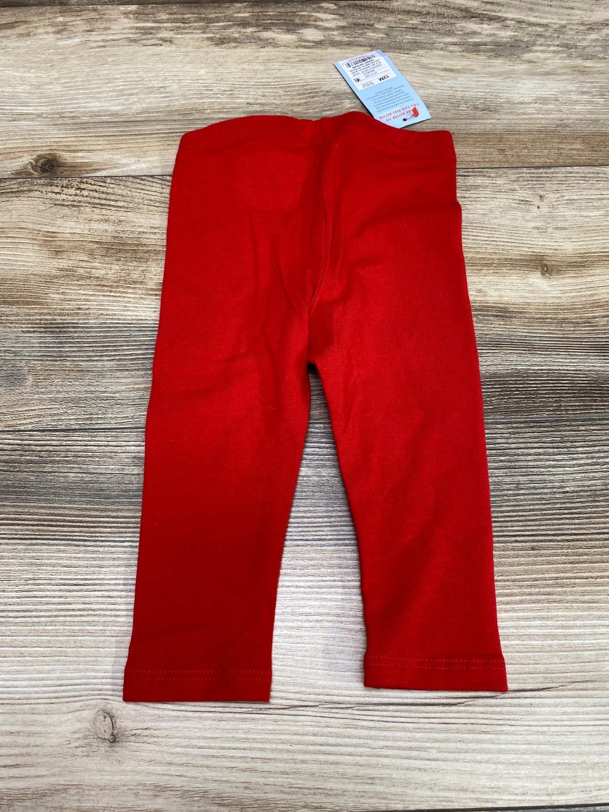 NEW Cat & Jack Solid Leggings Red sz 12m