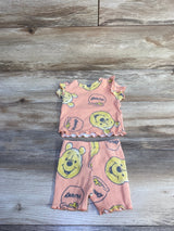 Disney Baby 2pc Ribbed Winnie The Pooh Shirt & Shorts Coral sz 0-3m (Copy)