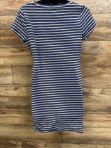 Sonoma Maternity Striped Dress Blue sz Large