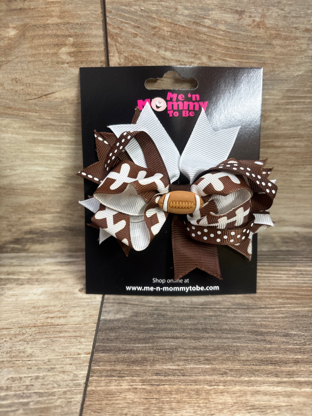 NEW Football Applique Layered Hair Bow