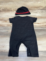 A&J Designs 2pc Ninja Romper & Hat Black sz 9-12m - Me n Mommy To Be