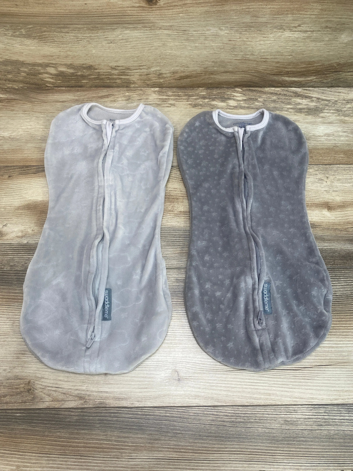 SwaddleMe 2pk Velboa Swaddle Pods Grey sz 0-2m