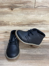 NEW Childrens Place Faux Leather Lace-Up Boots Black sz 7c