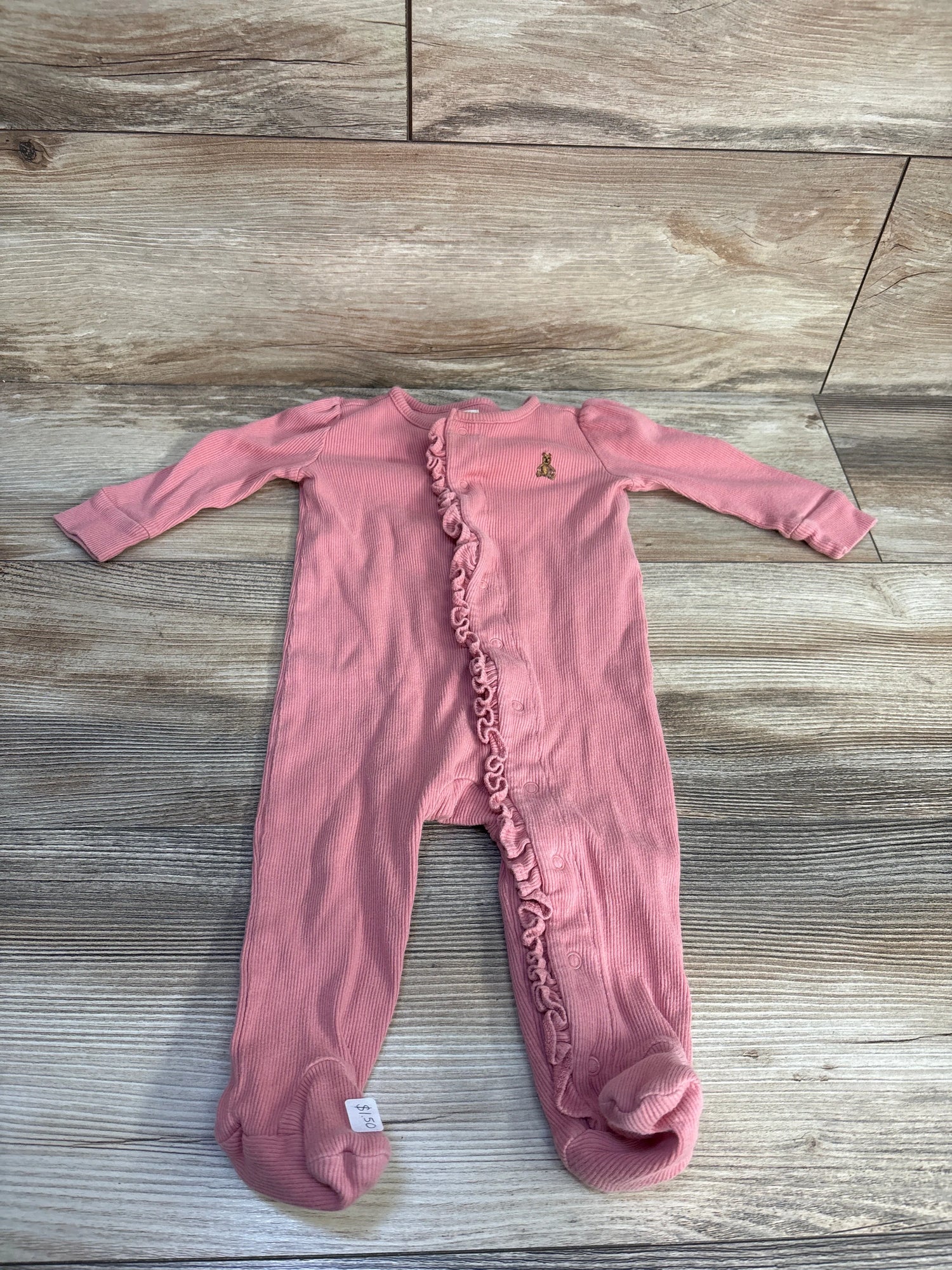 Baby Gap Ribbed Footed Coverall Pink sz 3-6m