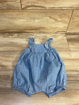 Carter's Chambray Henley Romper Blue sz 3m