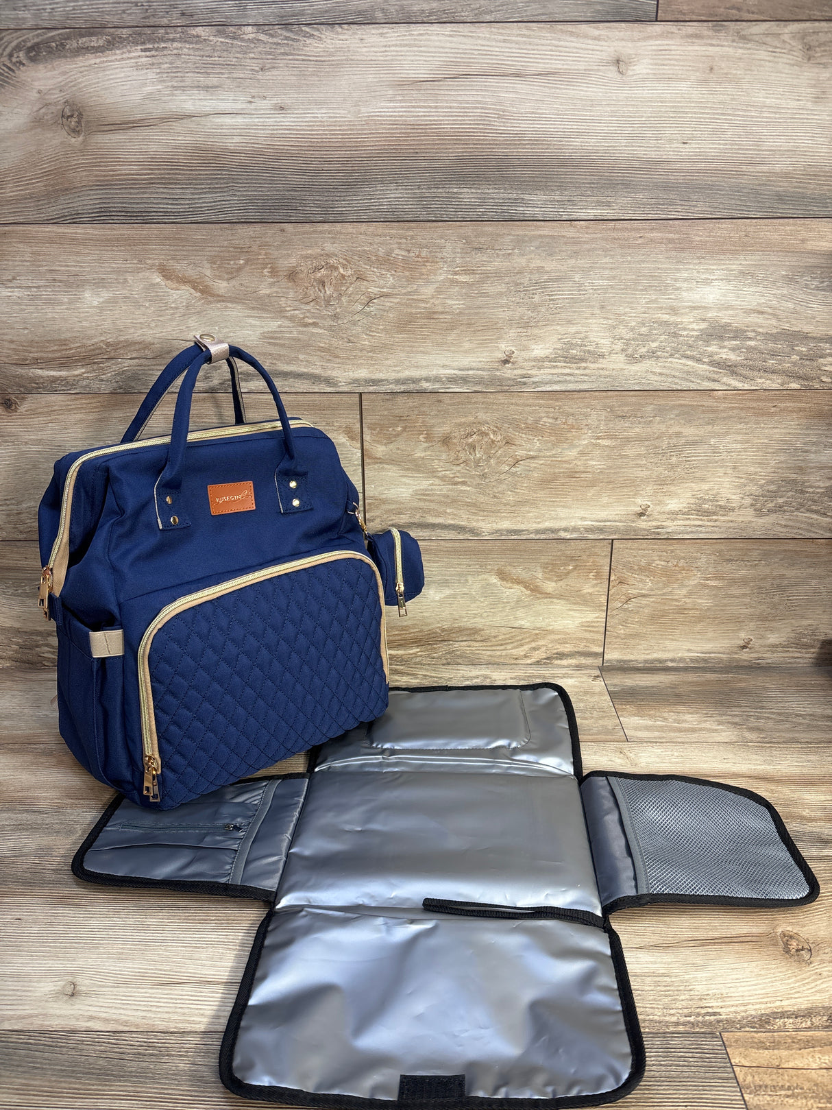 ROSEGIN Diaper Bag Backpack with Changing Pad - Navy
