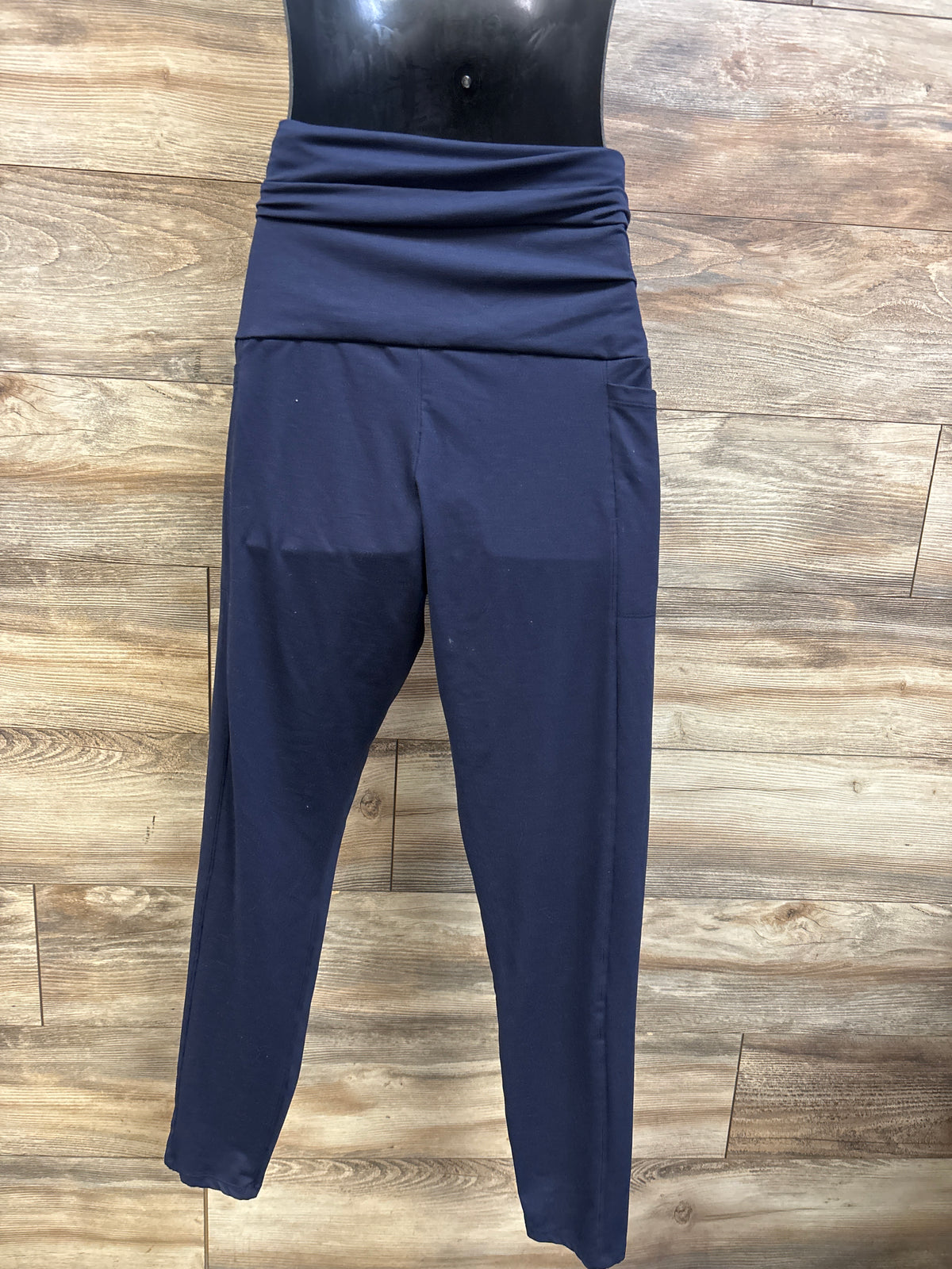 Maternity Ruched Over-Belly Leggings Navy sz XL