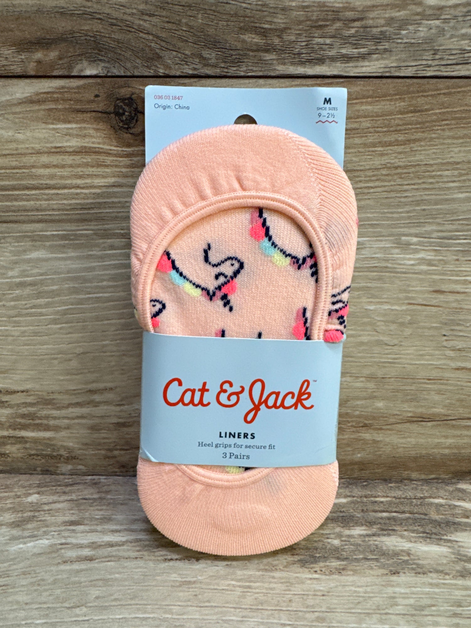 NEW Cat & Jack Sock Liners 3pk sz M/9c-2.5Y