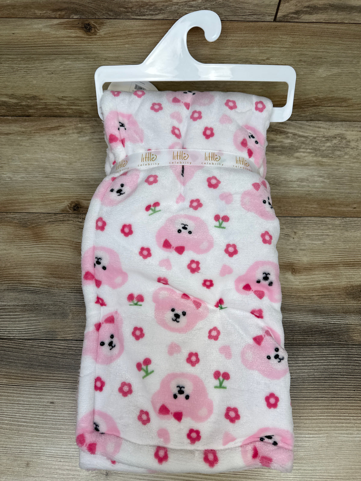 NEW Little Celebrity 2pc Reversible Plush/Sherpa Blanket & Travel Neck Pillow - Pink