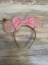 Sequin Mouse Ears Bow Headbands, 3pk