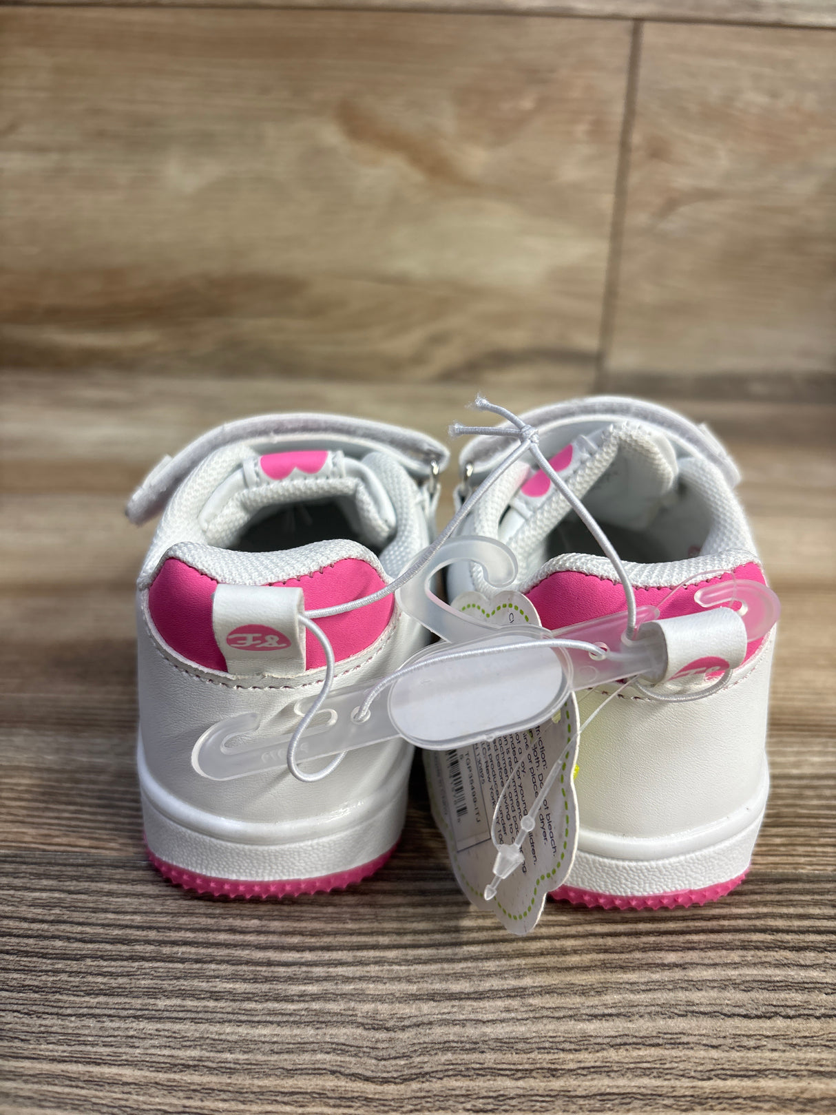 NEW First Steps by Stepping Stones Girls' Double Strap Sneakers, White sz 5c