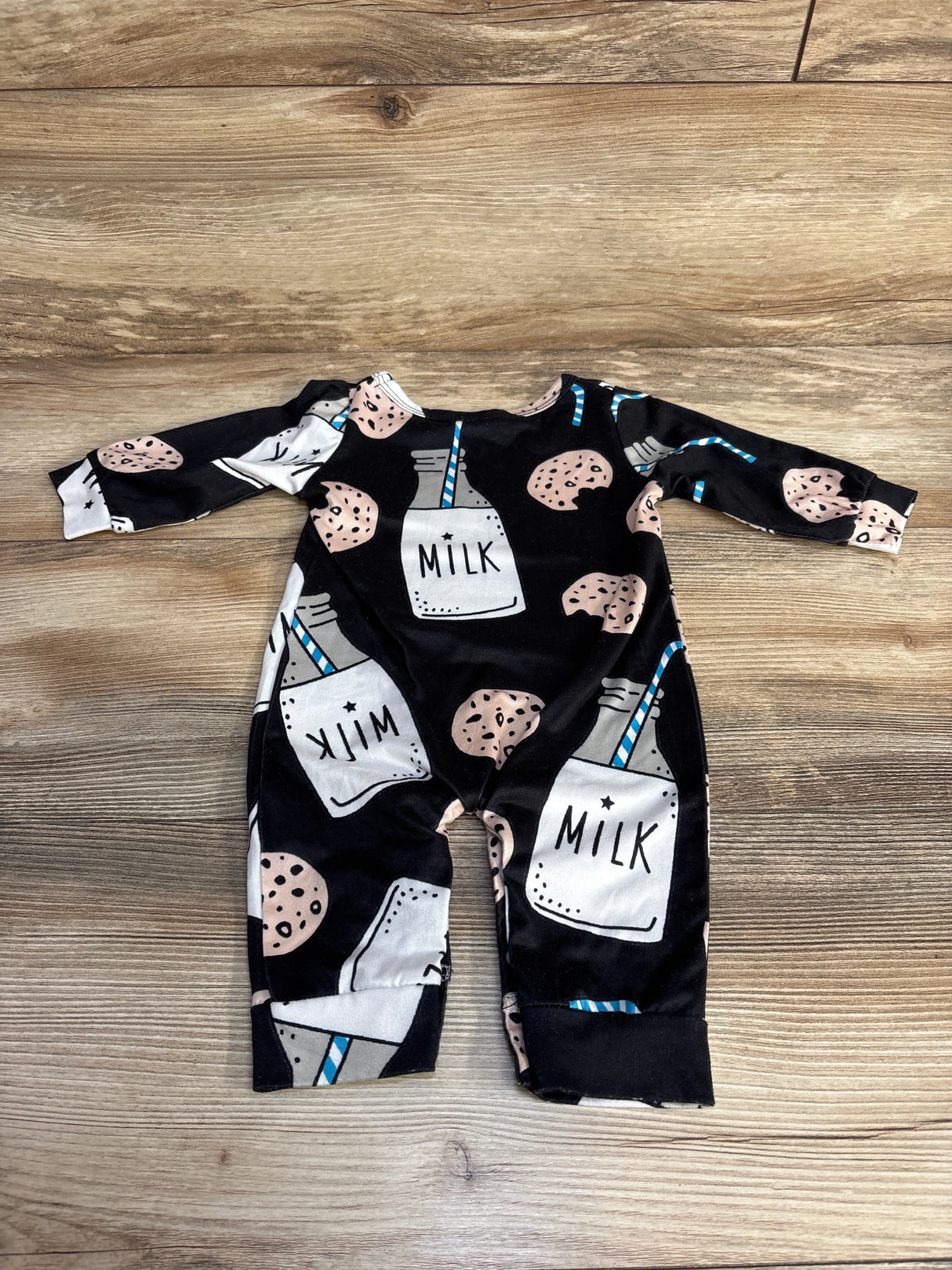 Milk & Cookies Coverall Black sz 3m - Me n Mommy To Be