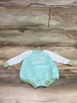 Cat & Jack Little Love Sweatshirt Romper White/Mint sz 6-9m