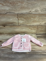 NEW Staring Out Plush Button-Up Jacket Pink sz 12m