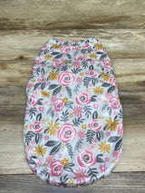 Cribmates Floral Plush Swaddle Wrap Grey sz Newborn