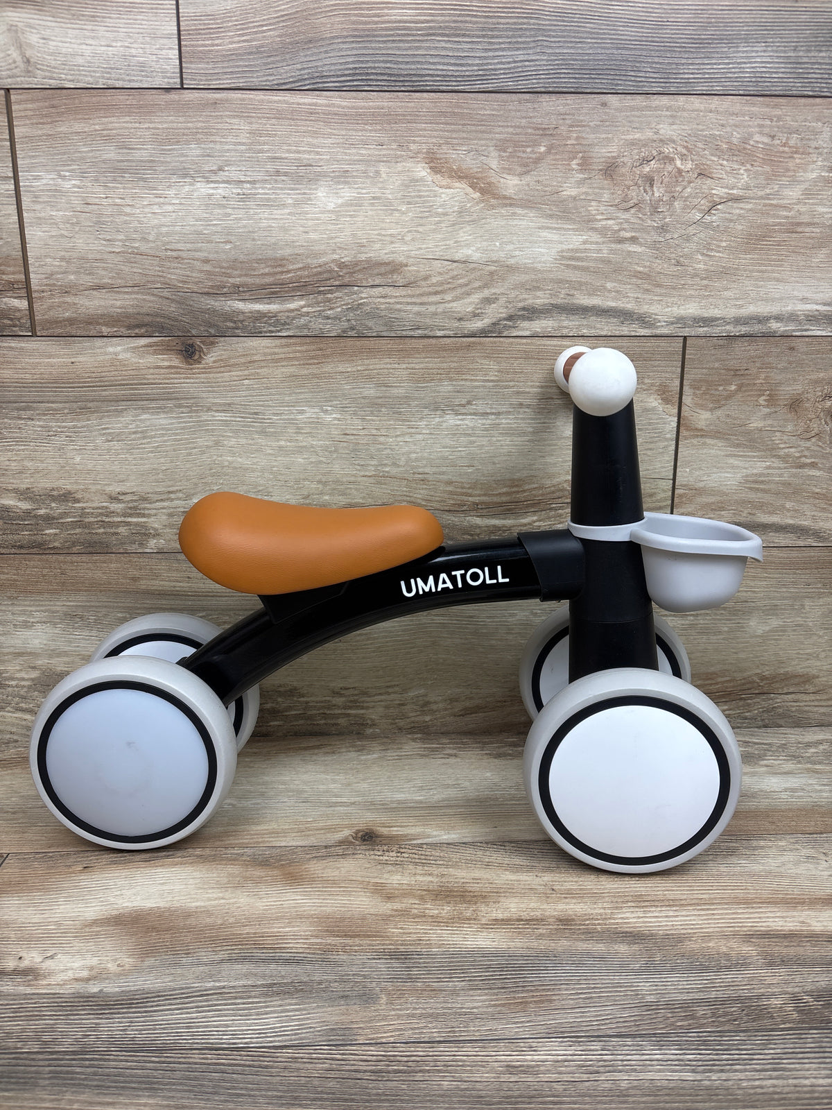 Umatoll Light-Up Baby Balance Bike in Black