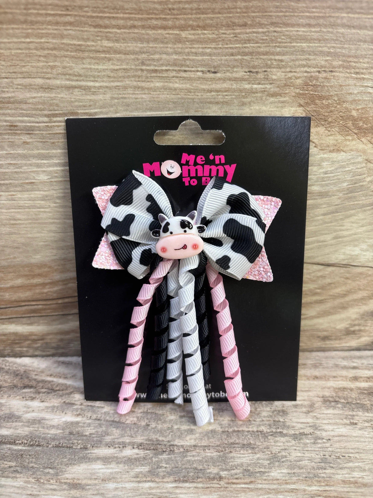 NEW Cow Applique Hair Bow