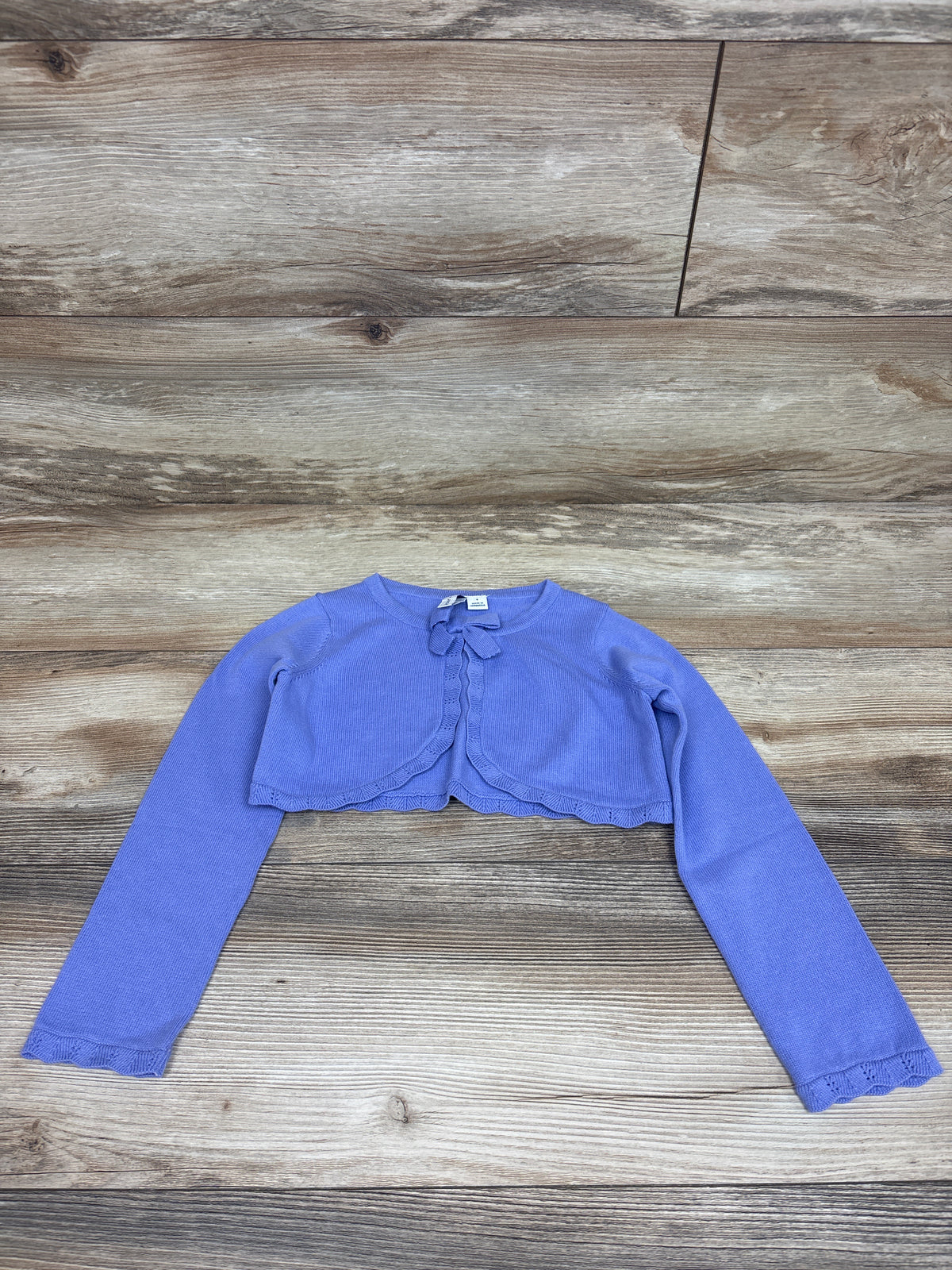 Janie & Jack Bow Cropped Cardigan Purple sz 4T