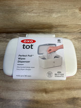 OXO Tot Perfect Pull Wipes Dispenser for baby diaper changes, holds 100 wipes, BPA free, one-handed design