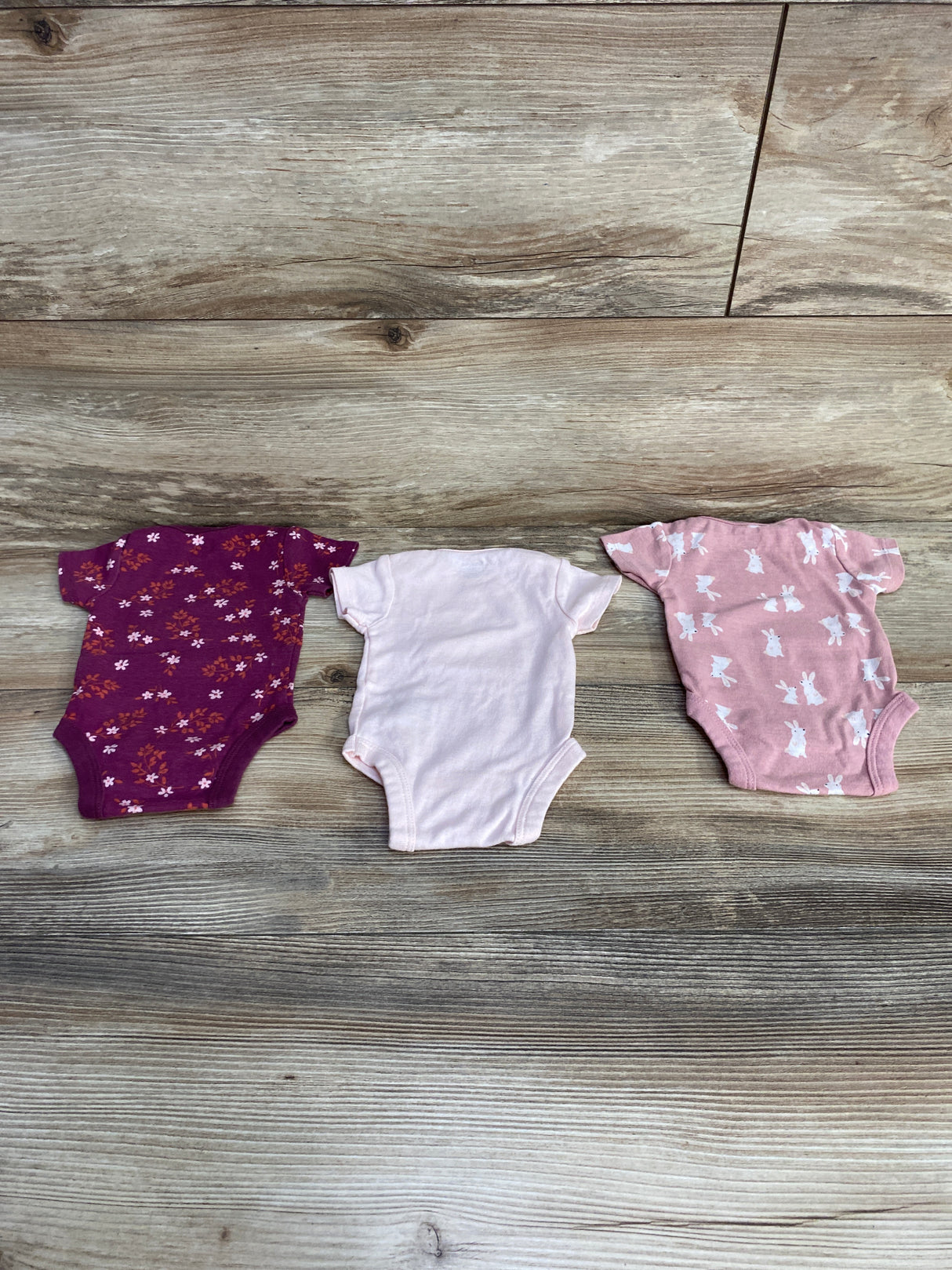 Gerber 3pk Bodysuits Pink sz Newborn