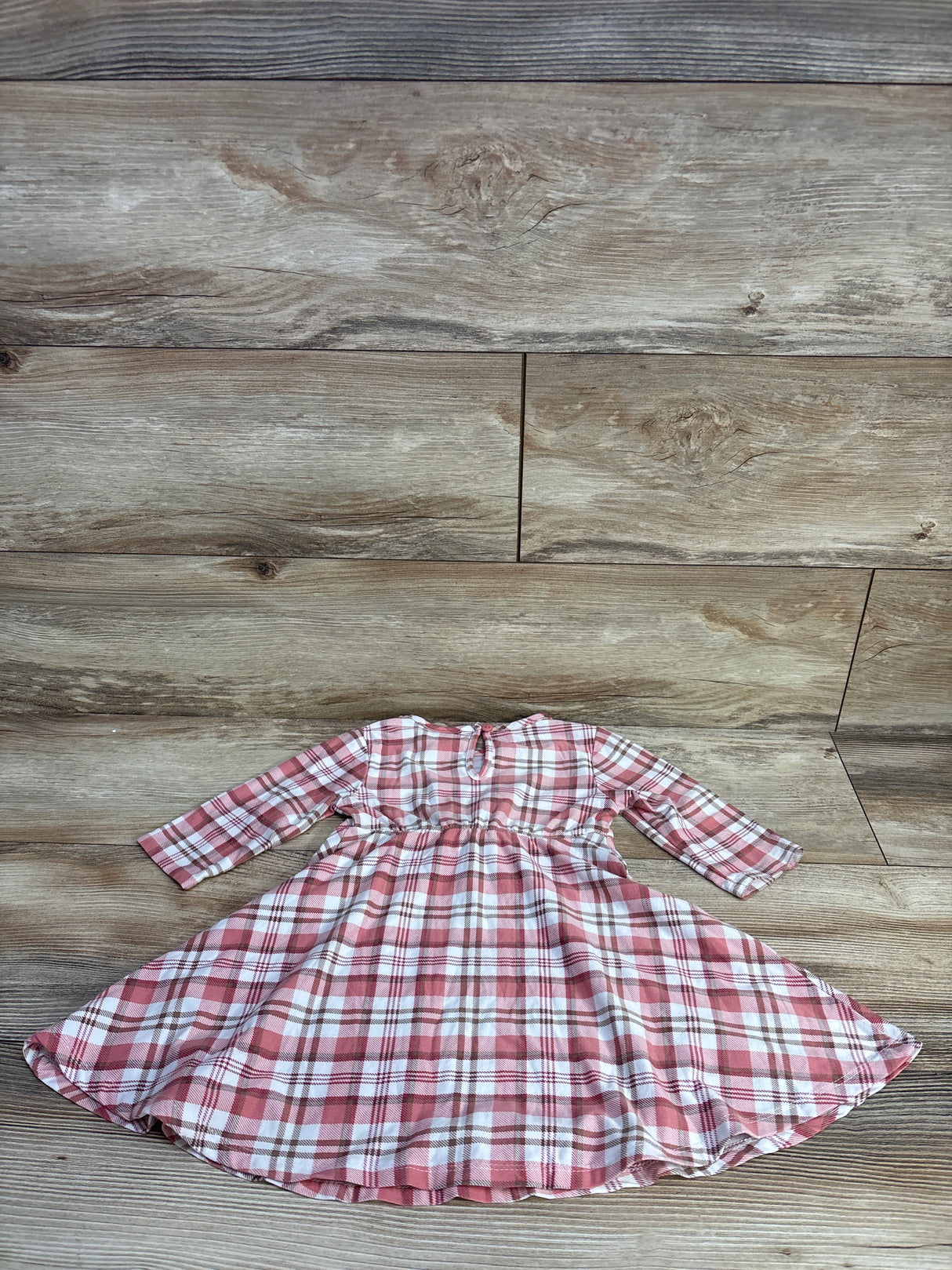 Rare Editions Plaid Bow Dress Pink sz 2T