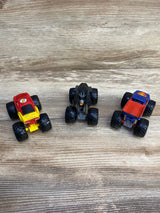 Monster Jam Batman, Superman, Flash Hero Trucks, Die-Cast 1:64 Scale