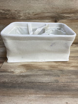 NEW Cloud Island Waffle Weave Rectangular Diaper Caddy with Handles