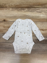 Carter's Long Sleeve Waffle Knit Bodysuit Grey sz Preemie
