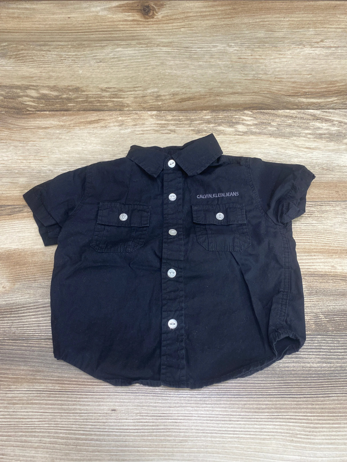 Calvin Klein Jeans Button Up Shirt Black sz 18m