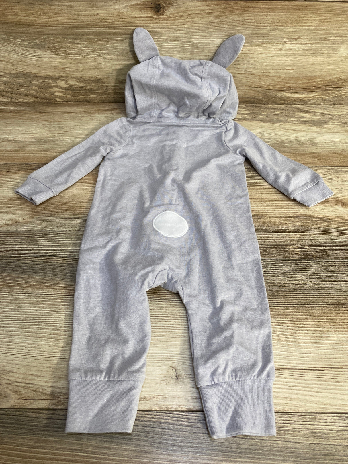 Cat & Jack Snuggle Bunny Hooded Coverall Gray sz 3-6m