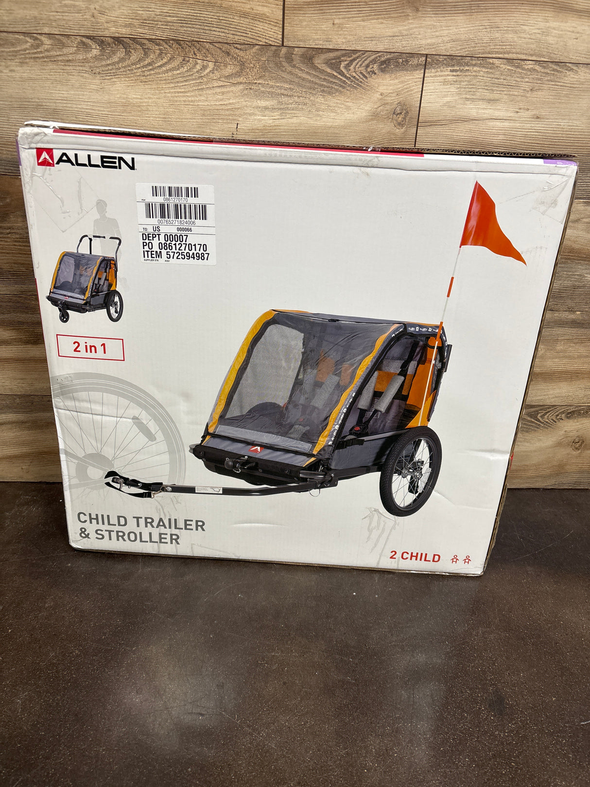 NEW Allen Sports 2-in-1 Bike Trailer & Stroller