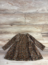 Zara Floral Velvet Dress Green sz 5T