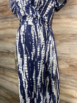 V-Neck Maxi Dress Blue sz Small