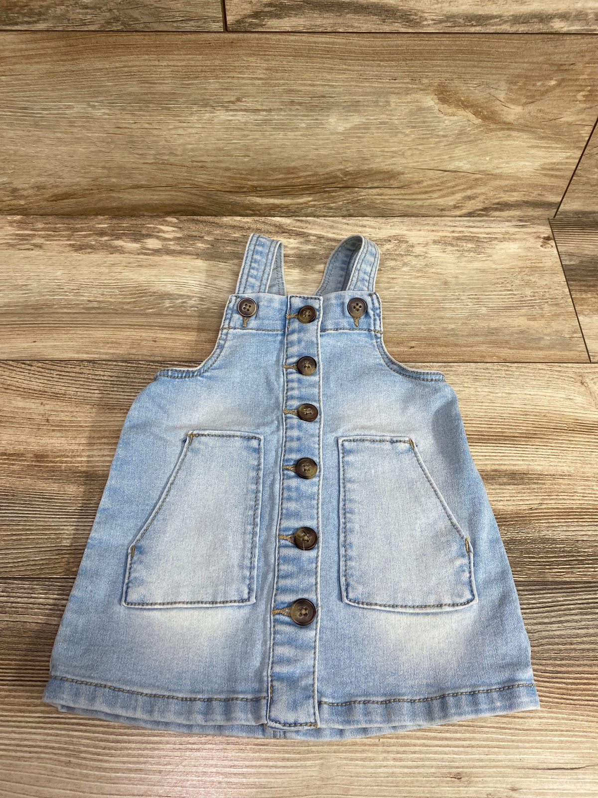 Wonder Nation Button Front Denim Skirtall Blue sz 12m