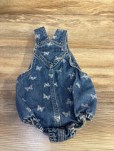 Old Navy Butterfly Jean Shortalls Blue sz 6-12m