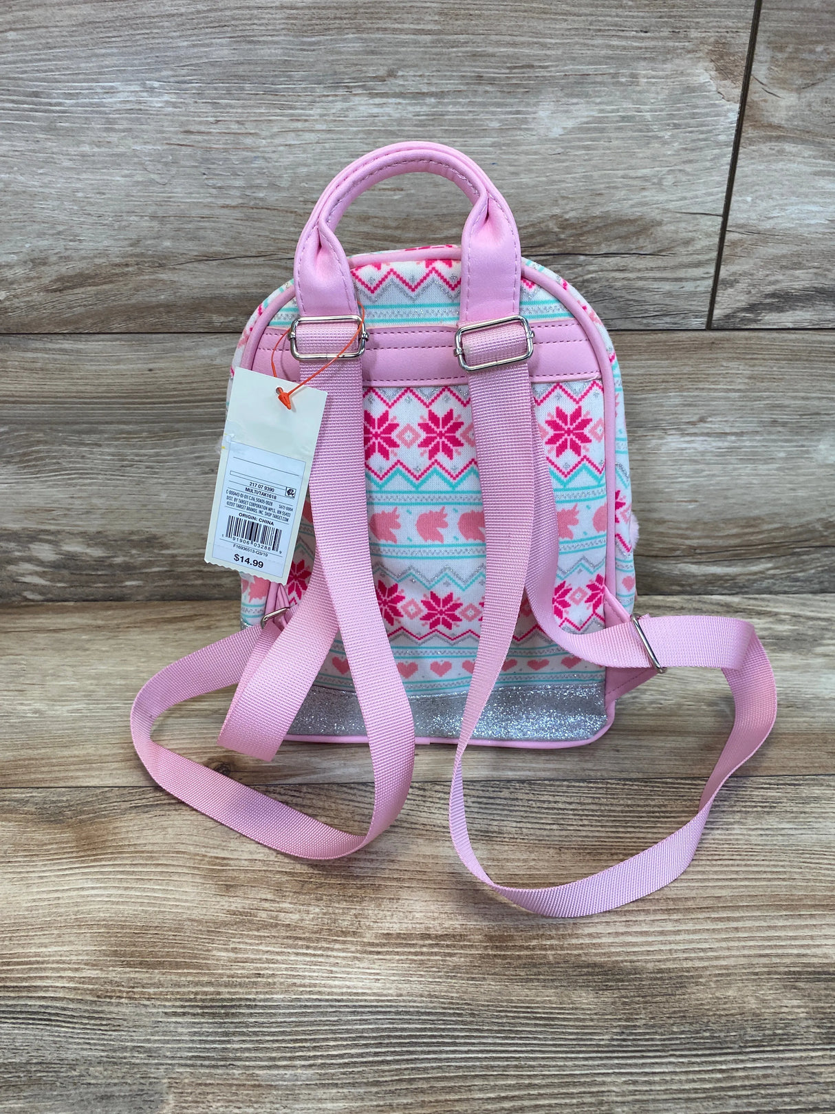 NEW Cat & Jack Fair Isle Unicorn Backpack, Pink