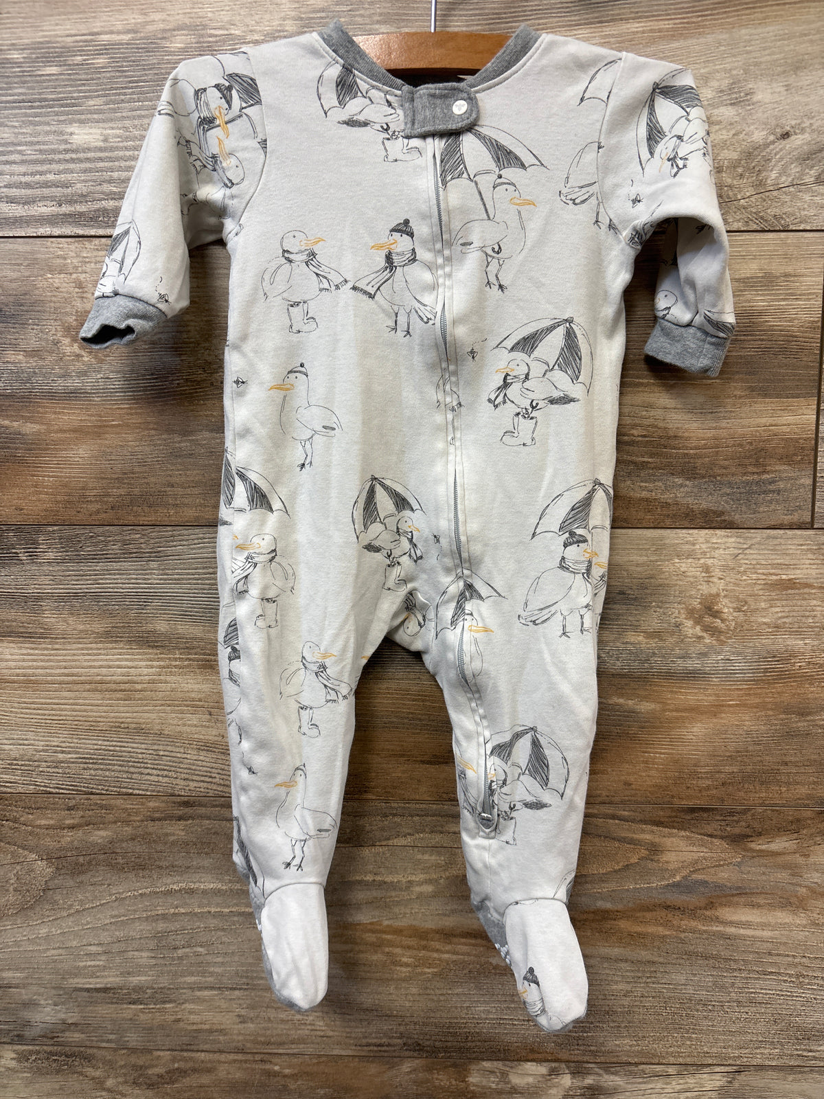 Burt's Bees Baby Organic Sleeper Grey sz 6-9m