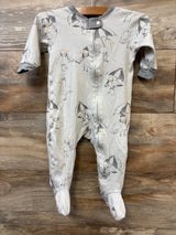 Burt's Bees Baby Organic Sleeper Grey sz 6-9m