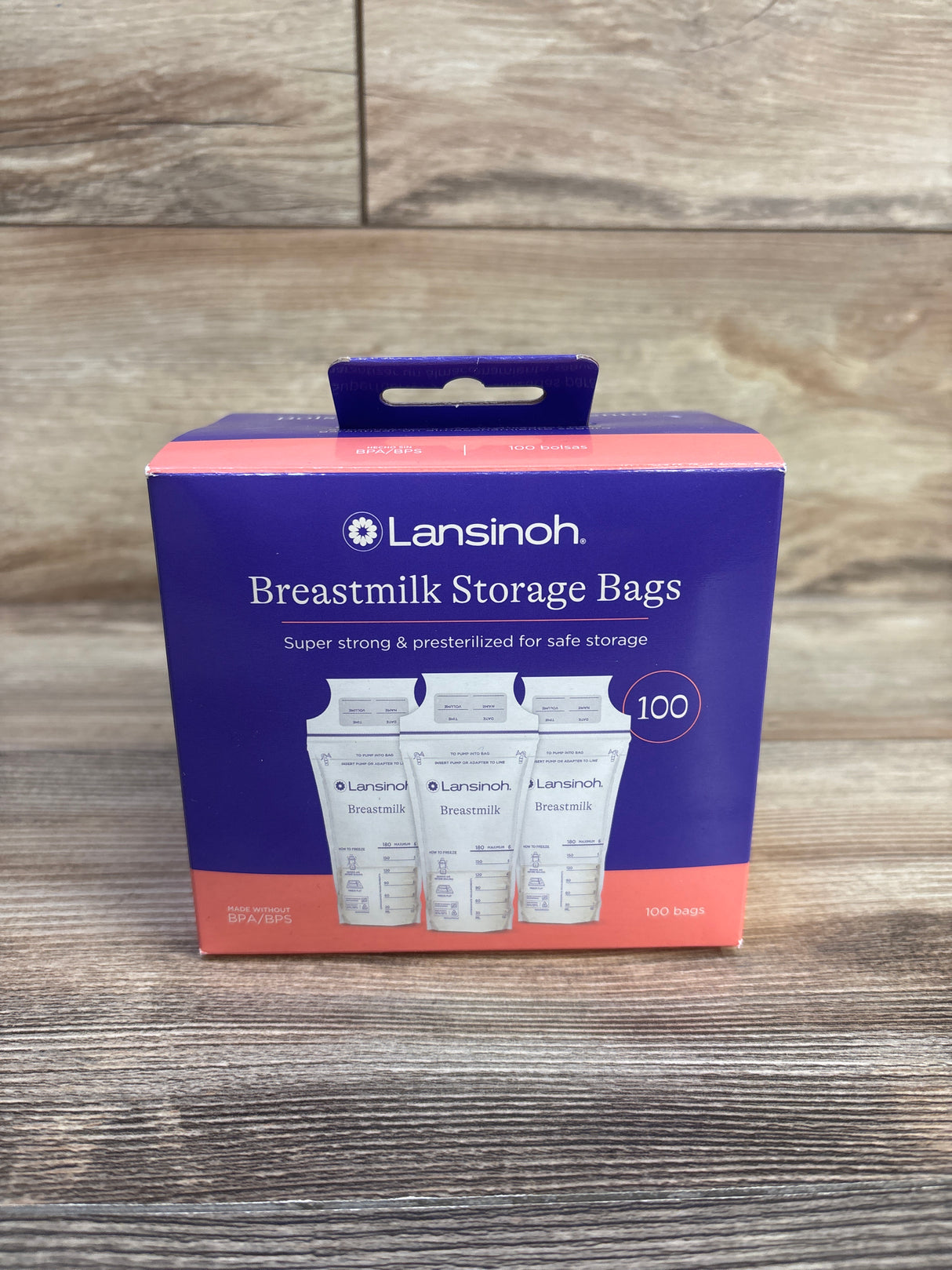 NEW Lansinoh 100ct Breastmilk Storage Bags, 6oz