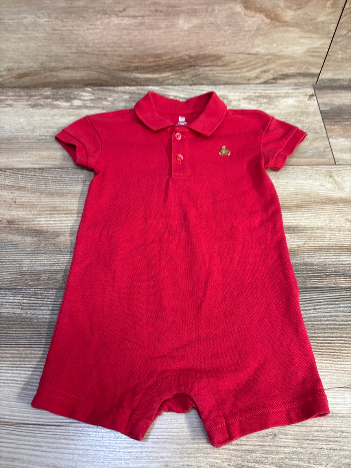 Baby Gap Polo Romper Red sz 6-12m
