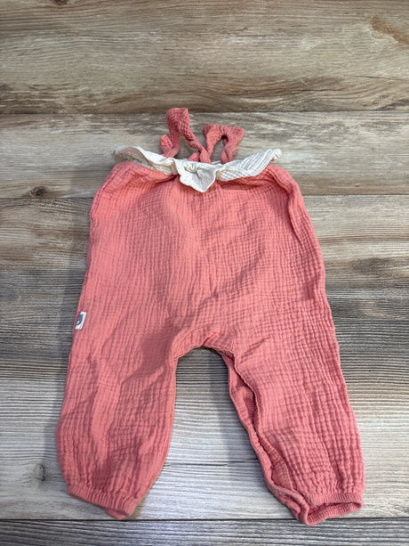 Rabbit + Bear Muslin Romper Pink sz 6-9m - Me n Mommy To Be