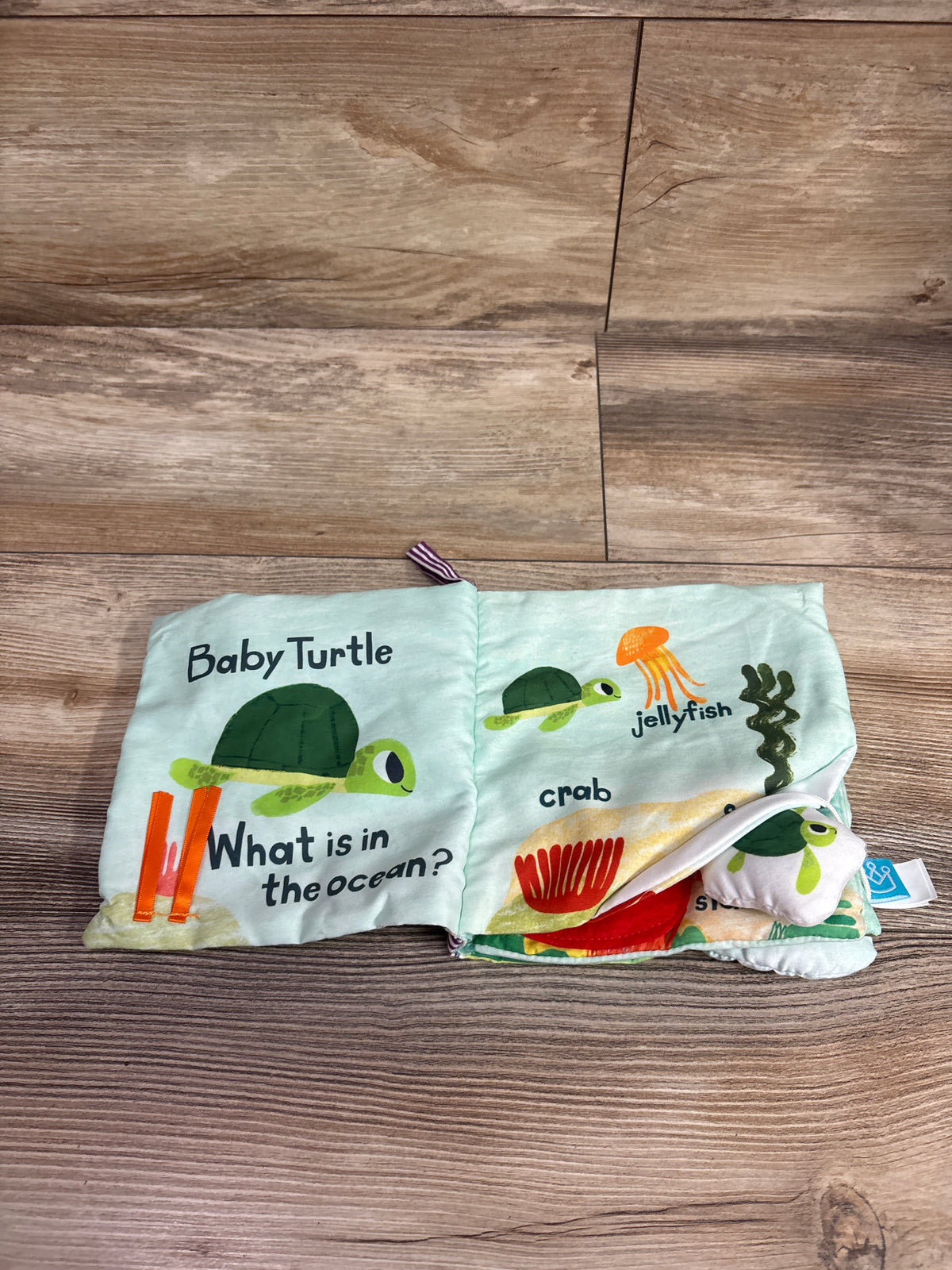Manhattan Toys Baby Turtle In The Ocean Soft Activity Book